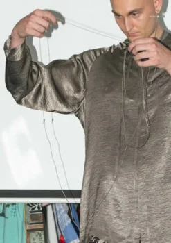 D'HEYGEREChain Necklace Earrings - Silver/Green