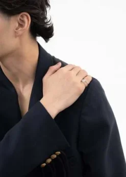 DEPARTMENTFour Rhinestones Ring - Silver -Norse Projects Sales DEPARTMENT Four Rhinestones Ring Silver 20221114182904 1