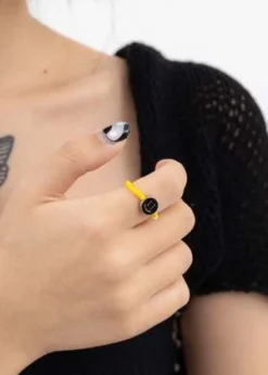 DEPARTMENTSmily Face Beaded Ring - Black/Mix -Norse Projects Sales DEPARTMENT Smily Face Beaded Ring Black Mix 20221114181523 2