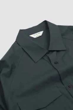 Still By HandDouble Pocket Raglan Shirt - Teal Blue -Norse Projects Sales Double Pocket Raglan Shirt Teal Blue 20230828215442 2