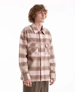 Saturdays NYCDriessen Flannel Overshirt - Strawberry -Norse Projects Sales Driessen Flannel Overshirt 20230831120016 1