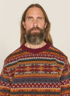 YMCDuke Fairisle Crew Neck Jumper Burgundy Multi 11 YMCDuke Fairisle Crew Neck Jumper Burgundy Multi -Norse Projects Sales Duke Fairisle Crew Neck Jumper Burgundy Multi 20231003132807 1