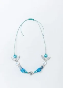 EVAEBlack Lux Smiley Cloud Necklace - Blue -Norse Projects Sales EVAE Black Lux Smiley Cloud Necklace 20201224093459