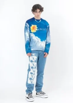 EVAEBlack Lux Smiley Cloud Necklace - Blue -Norse Projects Sales EVAE Black Lux Smiley Cloud Necklace 20201224093501 1