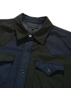 Engineered GarmentsCotton Oxford Twill Combo Western Shirt - Navy -Norse Projects Sales Engineered Garments Combo Western Shirt Navy Cotton Oxford Twill 20231003202521 1
