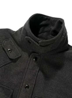 Engineered GarmentsPolyester Fake Melton Explorer Shirt Jacket - Charcoal -Norse Projects Sales Engineered Garments Explorer Shirt Jacket Charcoal Polyester Fake Melton 20220718221042 2