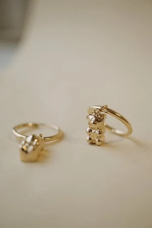 Foe & DearUnisex Gummy Bear Charm Hoops - Gold/Silver 5 Foe & DearUnisex Gummy Bear Charm Hoops - Gold/Silver - Image 5