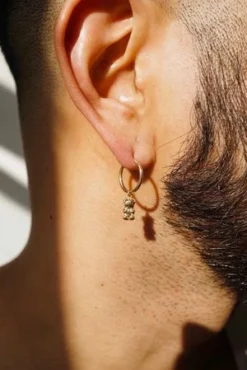 Foe & DearUnisex Gummy Bear Charm Hoops - Gold/Silver 7 Foe & DearUnisex Gummy Bear Charm Hoops - Gold/Silver -Norse Projects Sales Foe and dear Gummy Bear Charm Single Hoop 20210323205804