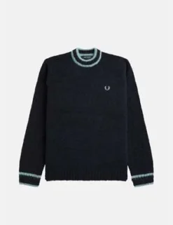 Fred PerryAlpaca Blend Crew Neck Jumper - Navy Blue -Norse Projects Sales Fred Perry Crew Neck Jumper Alpaca Blend Navy Blue 20230125143645 1