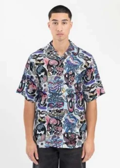 Martine RoseCREATURE HAWAIIAN SHIRT - GREY