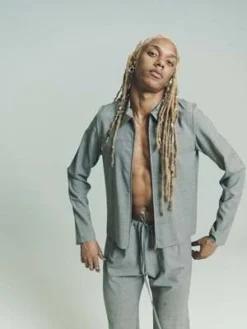 Gabriela Coll GarmentsLoro Piana Fine Wool Zipper Jacket - Grey Melange -Norse Projects Sales Gabriela Coll Garments Loro Piana Fine Wool Zipper Jacket Grey Melange 20230509225332