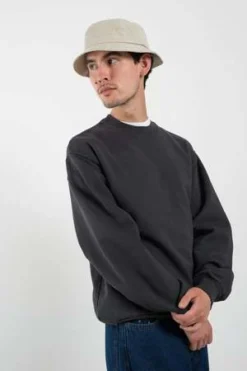 CalculusGarment Dyed Crewneck Sweater - Dolphin Blue