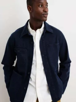 Alex MillGarment Dyed Work Jacket- Dark Navy