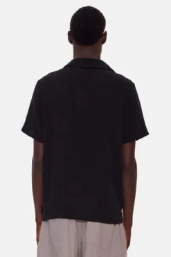 Blue&CreamGauze Short Sleeve Buttondown - Black -Norse Projects Sales Gauze Short Sleeve Buttondown Black 20230910232412 2