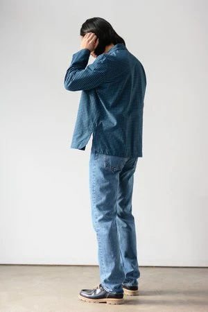 BODEGingham Work Shirt - Black/Blue 5 BODEGingham Work Shirt - Black/Blue - Image 5