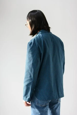 BODEGingham Work Shirt - Black/Blue 2 BODEGingham Work Shirt - Black/Blue - Image 2