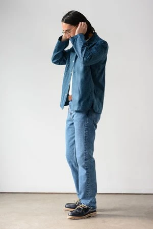 BODEGingham Work Shirt - Black/Blue 6 BODEGingham Work Shirt - Black/Blue - Image 6