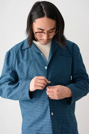 BODEGingham Work Shirt - Black/Blue 1 BODEGingham Work Shirt - Black/Blue