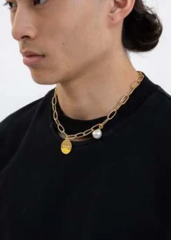 DEPARTMENTCoin And Pearl Necklace - Gold -Norse Projects Sales Gold Coin and Pearl Necklace 20220427021037