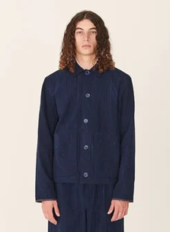 YMCGroundhog Seersucker Jacket - Indigo