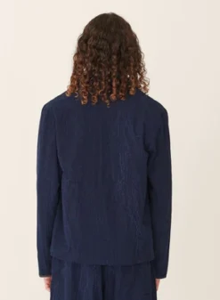 YMCGroundhog Seersucker Jacket - Indigo -Norse Projects Sales Groundhog Seersucker Jacket Indigo 20230830145049 3