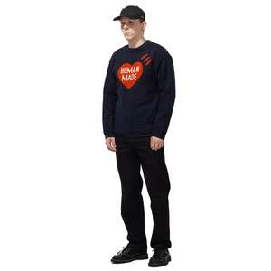 Human MadeHEART KNIT SWEATER - NAVY 1 Human MadeHEART KNIT SWEATER - NAVY