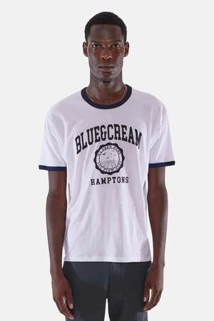 Blue&CreamHamptons Been Here Forever Ringer Tee - White/Navy -Norse Projects Sales Hamptons Been Here Forever Ringer Tee White Navy 20230910191447