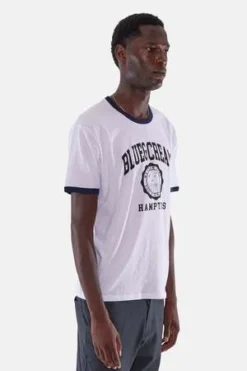 Blue&CreamHamptons Been Here Forever Ringer Tee - White/Navy -Norse Projects Sales Hamptons Been Here Forever Ringer Tee White Navy 20230910191449 1