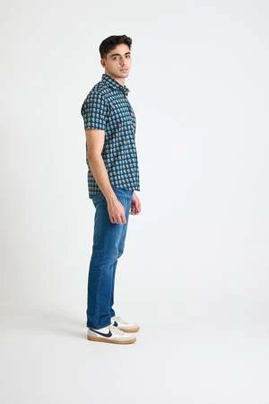 DUSHYANT.Hand Printed 'The Sheril' Short Sleeve Shirt - Blue/Red Motif 3 DUSHYANT.Hand Printed 'The Sheril' Short Sleeve Shirt - Blue/Red Motif - Image 3