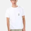 Blue&CreamHemp Pocket Tee - White