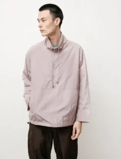 AuraleeHigh Count Light Nylon Half Zip Pullover - Light Purple -Norse Projects Sales High Count Light Nylon Half Zip Light Purple 20210419083212 2