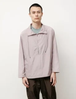 AuraleeHigh Count Light Nylon Half Zip Pullover - Light Purple -Norse Projects Sales High Count Light Nylon Half Zip Light Purple 20210419083212 3