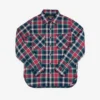 Iron HeartUltra Heavy Flannel Crazy Check Work Shirt - Navy