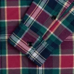 Iron HeartUltra Heavy Flannel Crazy Check Work Shirt - Navy -Norse Projects Sales IHSH 342 NAV Ultra Heavy Flannel Crazy Check Work Shirt Navy 20220929181156