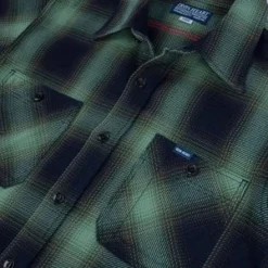 Iron HeartIHSH-349-GRN 9oz Selvedge Ombre Check Work Shirt - Green -Norse Projects Sales IHSH 349 GRN 9oz selvedge Ombre Check Work Shirt Green 20230324173302