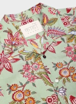 KardoLamar Short Sleeve Shirt - Green Pastel Floral -Norse Projects Sales Kardo Lamar Short Sleeve Shirt BP92 Green Pastel Floral 20230426041440 3