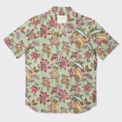 KardoLamar Short Sleeve Shirt - Green Pastel Floral -Norse Projects Sales Kardo Lamar Short Sleeve Shirt BP92 Green Pastel Floral 20230426041441 1