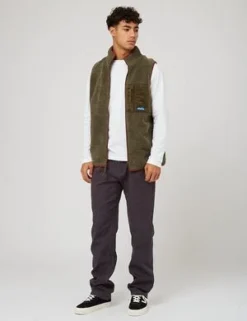 KavuCooper Fleece Vest - Moss Brown/Red 8 KavuCooper Fleece Vest - Moss Brown/Red -Norse Projects Sales Kavu Cooper Fleece Vest Brown 20211105185501 1