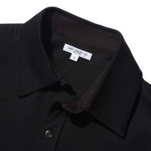 Lady White Co.Short Sleeve Jersey Button Up - Black 3 Lady White Co.Short Sleeve Jersey Button Up - Black - Image 3