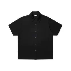 Lady White Co.Short Sleeve Jersey Button Up - Black