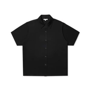 Lady White Co.Short Sleeve Jersey Button Up - Black 1 Lady White Co.Short Sleeve Jersey Button Up - Black