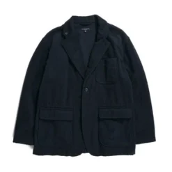Engineered GarmentsLoiter Jacket - Dark Navy Wool Polyester Heavy Flannel