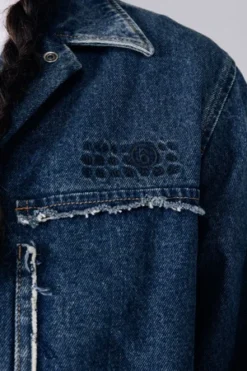 MM6 Maison MargielaRipped Pocket Denim Jacket - Blue -Norse Projects Sales MM6 Maison Margiela Ripped Pocket Denim Jacket Blue 20231004052026 1