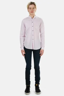 Blue&CreamMandarin Button Down - Pink -Norse Projects Sales Mandarin Button Down Pink 20220811103001