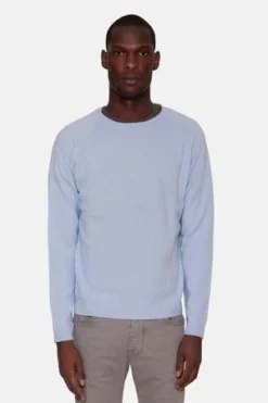Blue&CreamBlue AND Cream Meadow Raglan Crewneck Ocean Breeze