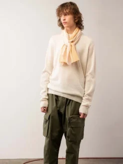 PureCashmere NYCCrew Neck Sweater - Vintage White