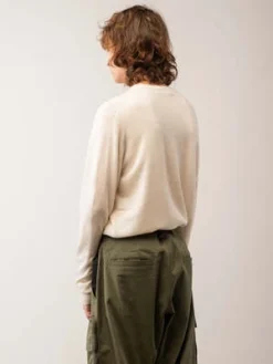 PureCashmere NYCCrew Neck Sweater - Vintage White -Norse Projects Sales Men Crew Neck Sweater Vintage White 20220913014619 3