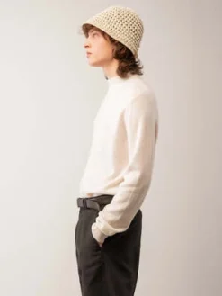 PureCashmere NYCMockneck Sweater - Vintage White -Norse Projects Sales Men Mockneck Sweater Vintage White 20220913014807 2
