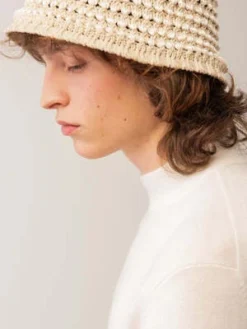 PureCashmere NYCMockneck Sweater - Vintage White -Norse Projects Sales Men Mockneck Sweater Vintage White 20220913014808 1