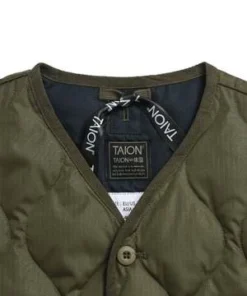 TAIONMilitary V Neck Button Down Vest - Olive -Norse Projects Sales Military V Neck Button Down Vest Olive 20230927230837 2